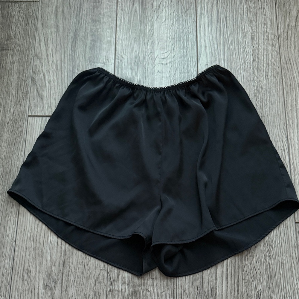 Zara black silky shorts